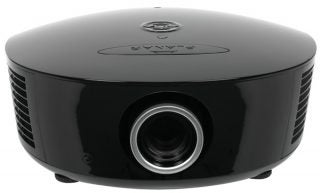 Black Planar PD8130 DLP Projector on white background.