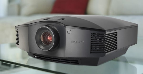 Sony Bravia VPL-HW10 SXRD projector on glass table.