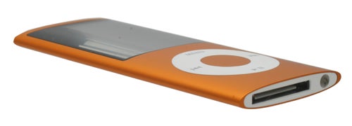 Orange Apple iPod nano 8GB 4th Generation on white background.