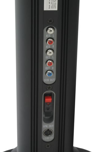 Close-up of Voix MPX&MPY iPod Speaker Dock connectors.