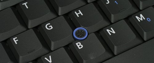 Close-up of Dell Latitude E6400 laptop keyboard.