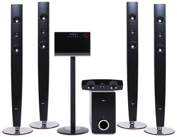 LG HT953TV Home Cinema System with tall speakers.