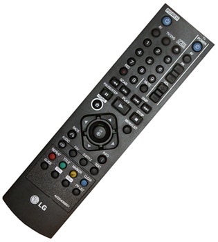 LG DRT389H DVD Recorder remote control.