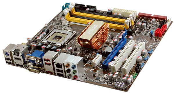 Asus P5N7A-VM motherboard on a white background.