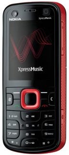 Nokia 5320 XpressMusic mobile phone on white background.