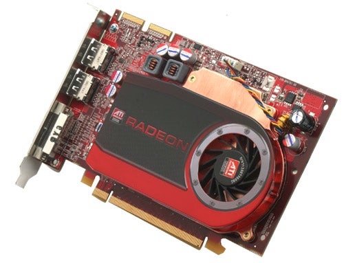 ATI Radeon HD 4670 graphics card with fan and heatsink