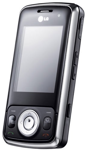 LG KT520 mobile phone on white background.