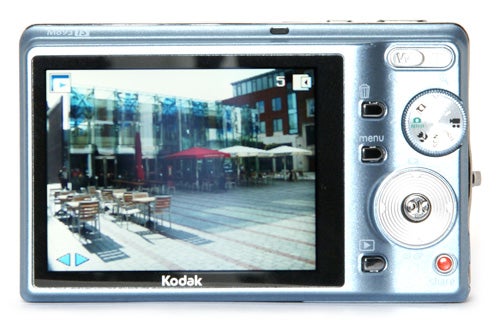 Kodak EasyShare M893 IS digital camera displaying a photo.