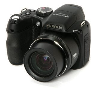 Fujifilm FinePix S2000HD camera on a white background.