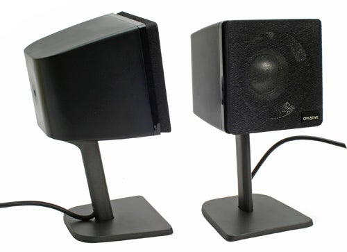 Creative GigaWorks T3 2.1-channel satellite speakers on stands