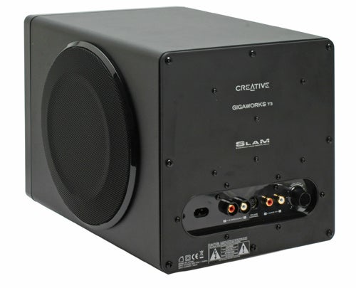 Creative GigaWorks T3 Subwoofer Rear View with Inputs