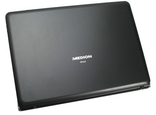 Medion Akoya S5610 notebook closed lid view on white background.