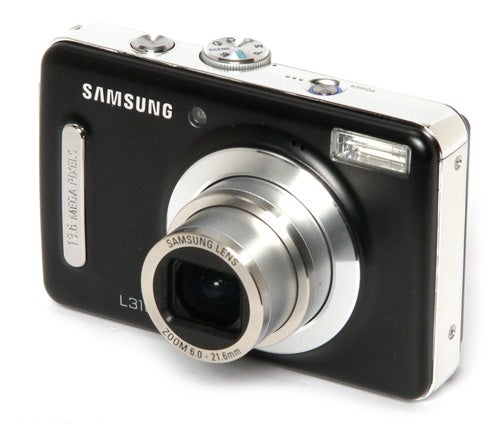 Samsung L310W digital camera on white background.
