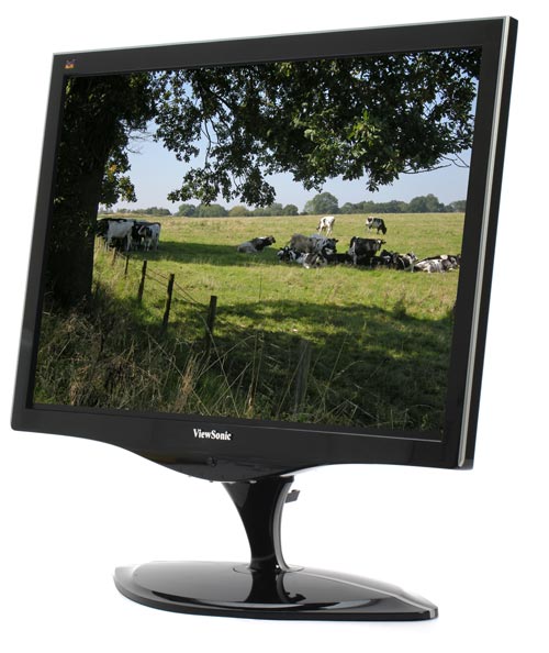 ViewSonic VX1962wm monitor displaying a pastoral scene.