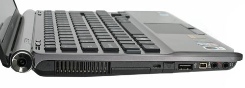 Sony VAIO VGN-Z11WN/B notebook side view showing ports.