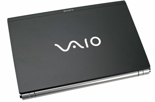 Sony VAIO VGN-Z11WN/B closed laptop on white background.
