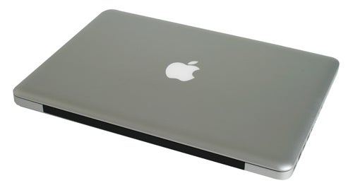Closed Apple MacBook 13-inch Aluminium 2008 edition.
