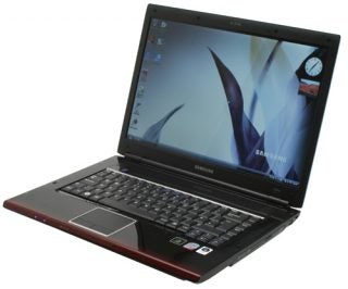 Samsung R560 15.4-inch Notebook open on desk.