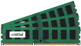 Crucial PC3-8500 3GB DDR3 memory modules.