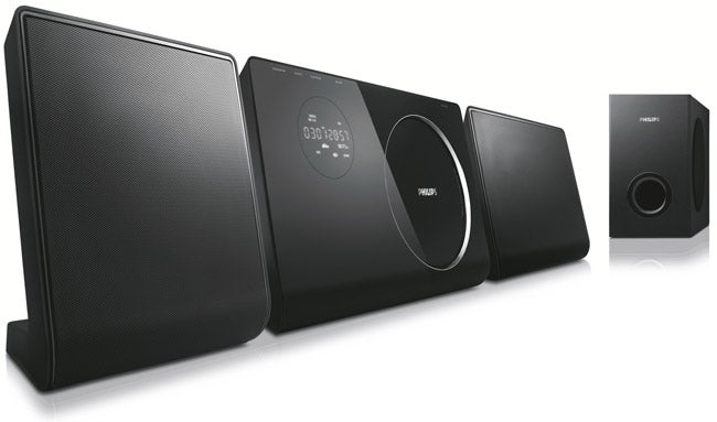 Philips HTS4600/05 home cinema system with speakers.