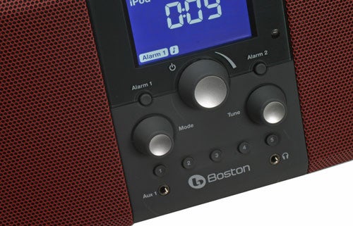 Boston Acoustics Duo-i alarm clock radio with docked iPod.