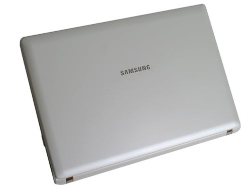Samsung NC10 netbook closed on a white background.