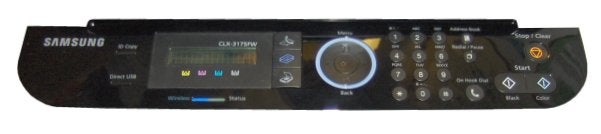 Control panel of Samsung CLX-3175FW multifunction printer