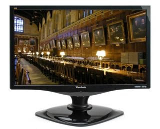 ViewSonic VX2260wm monitor displaying a grand hall interior.