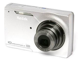 Kodak EasyShare M1093 IS digital camera with lens extended.