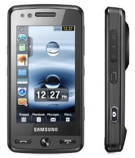 Samsung Pixon M8800 smartphone front and side view.