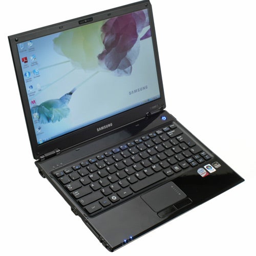 Samsung X360 13.3-inch Notebook open on desk.