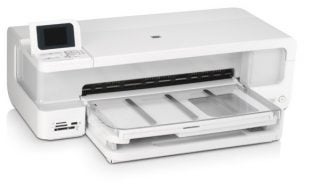 HP Photosmart B8550 inkjet printer on white background.