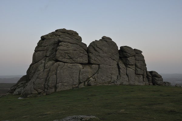 Nikon D90 photo of rocky outcrop during twilight