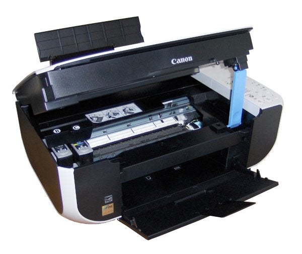 Canon PIXMA MP190 All-in-One Inkjet printer open and ready.