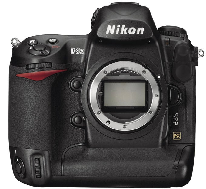 Nikon D3x DSLR camera body without lens.