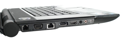 Side view of Acer Aspire 6935G notebook showing ports.
