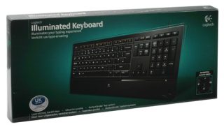 Logitech Illuminated Keyboard packaging.