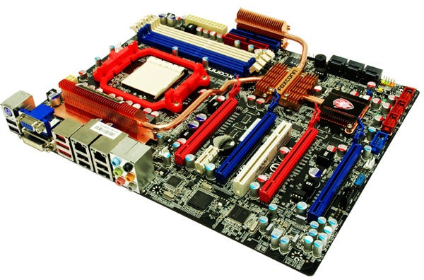 Foxconn Destroyer motherboard on a white background