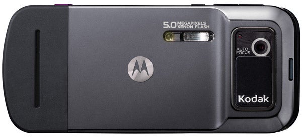 Motorola MOTOZINE ZN5 back view showing camera and Kodak branding.