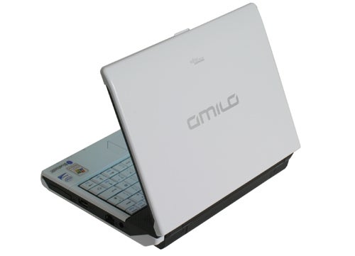 Fujitsu-Siemens Amilo Mini Ui 3520 laptop on white background.