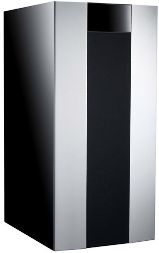 Teufel System 9 THX Ultra 2 speaker in black and silver.