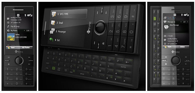 HTC S740 Smartphone display and keyboard views.