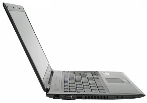 Samsung X460 notebook open on white background
