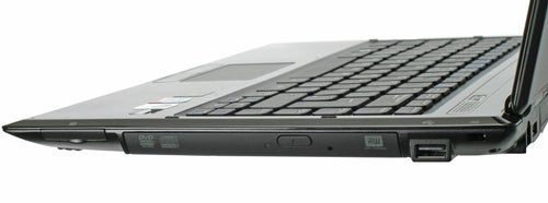 Side view of Samsung X460 14.1-inch Notebook showing ports