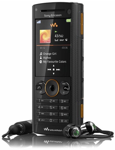 Sony Ericsson W902 Walkman phone with earphones.