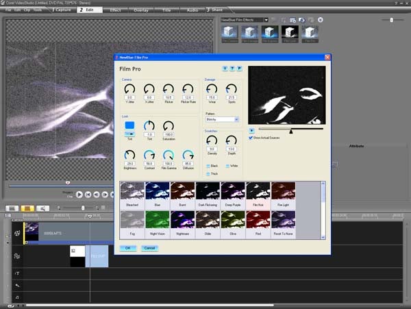 Screenshot of Corel VideoStudio Pro X2 software interface.