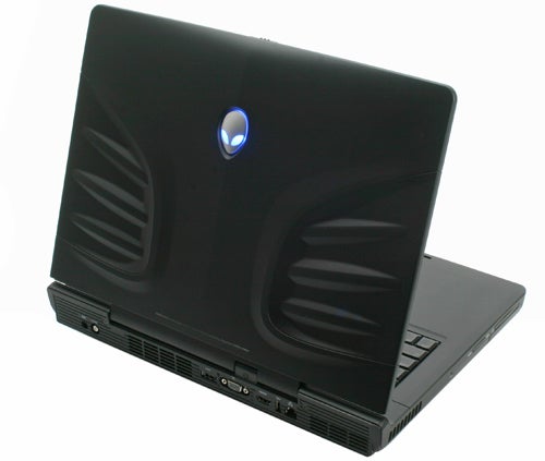 Alienware M17 gaming laptop with lit-up logo