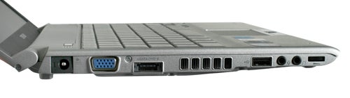 Toshiba Portege R600-108 laptop side ports view.