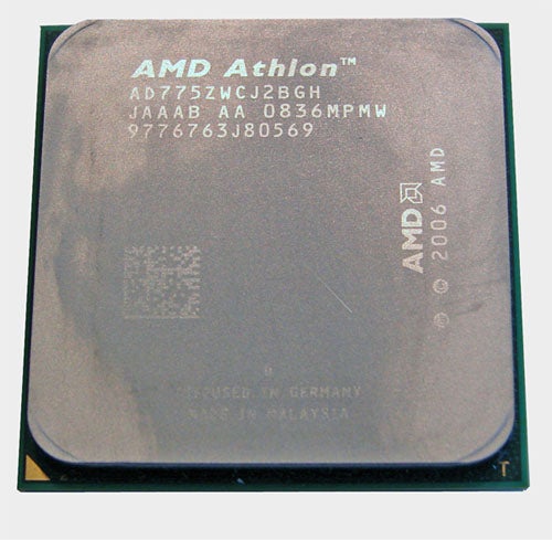 AMD Athlon X2 7750 Black Edition processor on a surface.