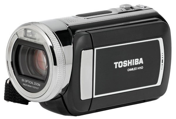 Toshiba Camileo H10 camcorder with 5x optical zoom.